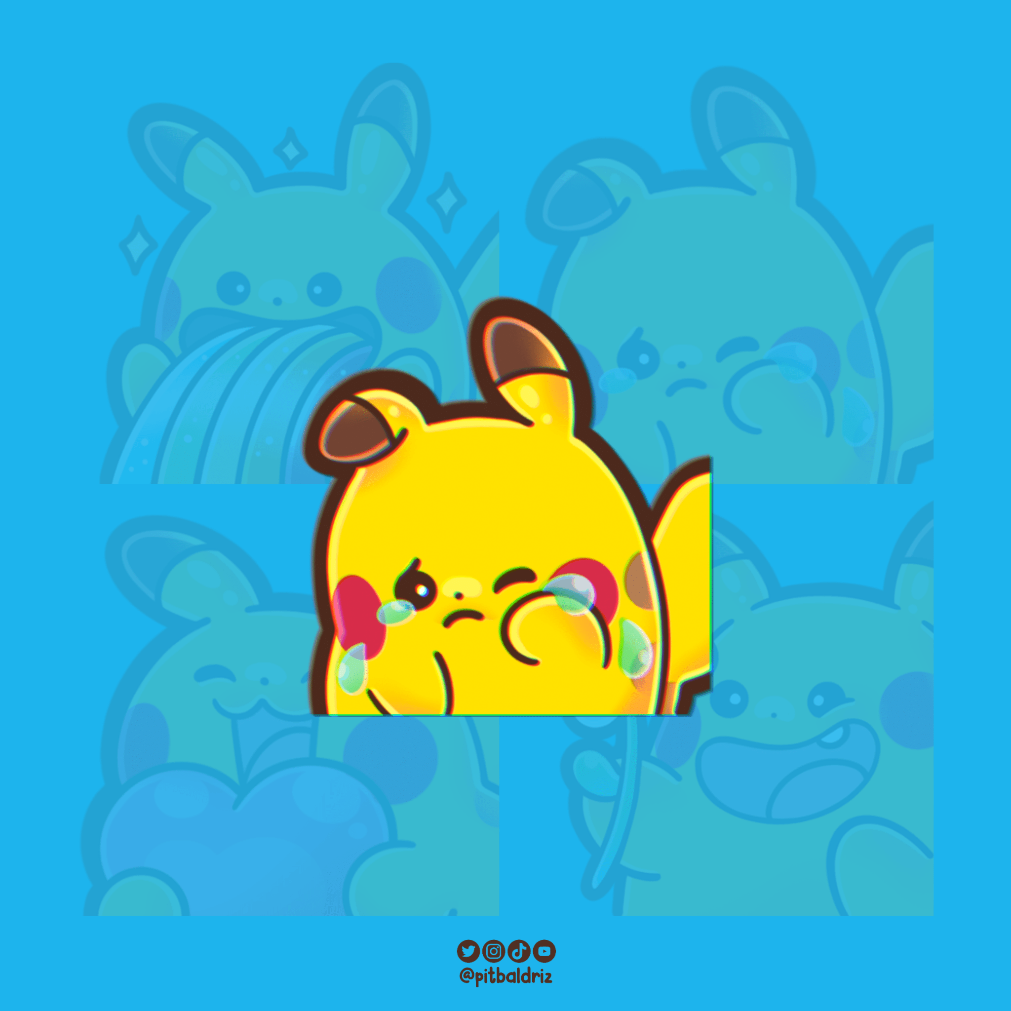 Pikachu emote sad
